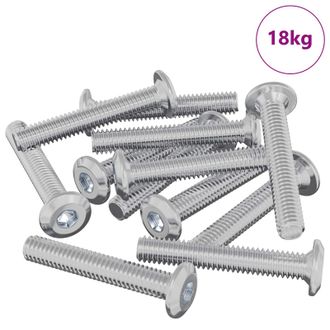 vidaXL Tornillo De Bloqueo De Cabeza 2514 Pcs Plateado Acero Vidaxl