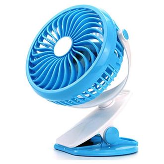 Trade Shop Trade Shop - Ventilatore Orientabile A 4 Pale Stand Con Pinza A Clip Rotazione A 360 Gradi