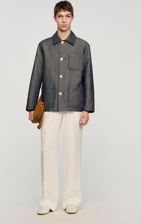 Sandro Denim-effect worker jacket