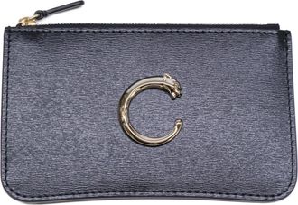 Cartier Black Leather Coin Purse/Coin Case (Pre-Owned)