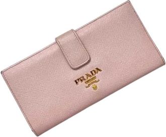 Prada Pre-owned Vintage Portemonnee - Dames - Vintage Accessoires - Roze - ONE Size - Leer - Vintage