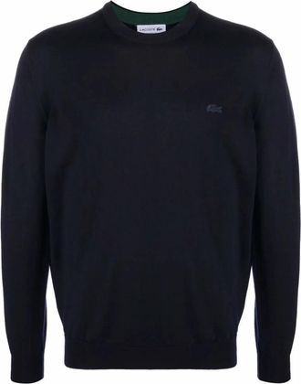 Lacoste Stijlvolle Pullover Sweater - Heren - Ronde hals truien - Zwart - M - Truien & Vesten