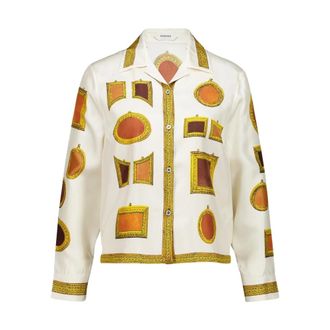 Versace Dames, Blouses & Shirts, Veelkleurig, Maat: S Zijde