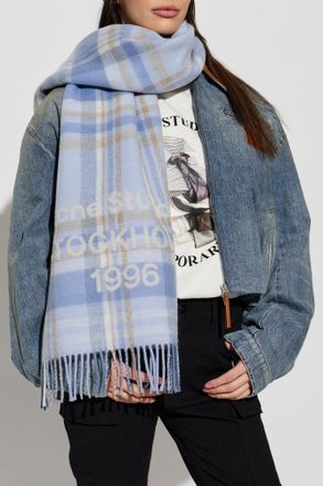 Acne Studios Wool Scarf, Unisex, Blue