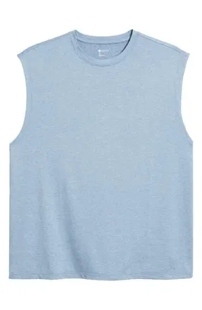 Zella Dynamic Tank in Blue Dewdrop Heather at Nordstrom, Size Xx-Large