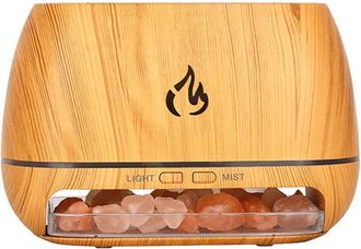 OEM Difusor De L&aacute;mpara De Sal Del Himalaya, Difusor Ultras&oacute;nico De Aceites Esenciales, Humidificador De Llama Simulada, Difusor De Niebla De Luz De Colore