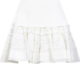 Alaia Short Skirts, female, White, S, Wool Crinoline Skirt