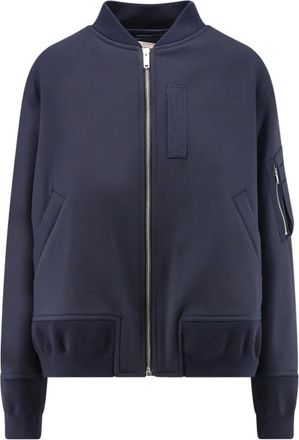 Semicouture Bomberjack met rits - Dames - Bomber jackets - Blauw - S - Wol - Jassen