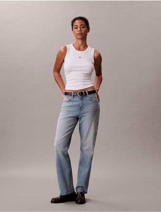 Calvin Klein Jeans Calvin Klein Womens High Rise Straight Jeans - Blue - 24W x RL