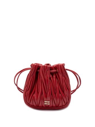 Miu Miu Matelass&eacute; Nappa Leather Pouch