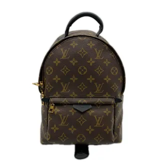 Louis Vuitton Monogram Beige Black Brown Coated Canvas Backpack (Pre-Owned)