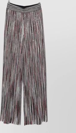 Missoni striped crystal-embellished wide-leg trousers