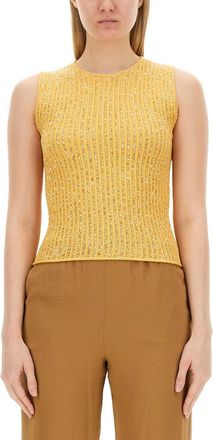 Fabiana Filippi Mesh With Rhinestones-Donna