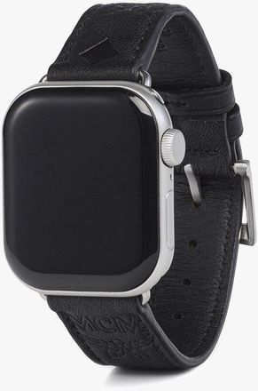 MCM 38-41mm Apple Watch Band in Embossed Monogram Leather