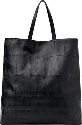 Mango Patchwork Leather Shopper Bag in Black at Nordstrom Rack