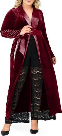 Standards & Practices Freya Wrap Coat Dress in Deep Red at Nordstrom, Size 2X
