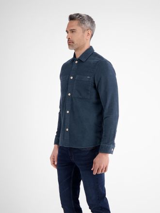 Lerros Langarmhemd LERROS LERROS Modisches Cord-Overshirt, Herren, Gr. XXL, Normal- und Kurzgr&ouml;ssen, classic navy, 100% Baumwolle, Hemden Langarmhemd