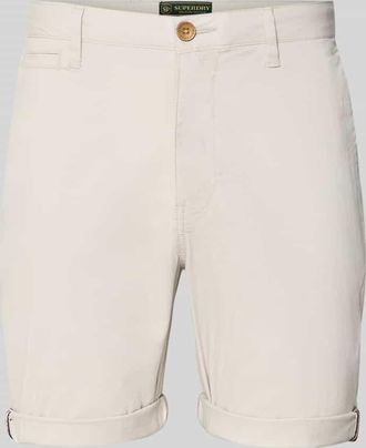 Superdry Regular Fit Shorts mit M&uuml;nztasche in Hellgrau, Gr&ouml;&szlig;e 28