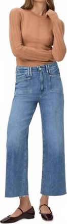 Paige Anessa Wide Leg Jean In Sunnie Distressed