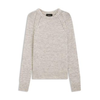 BOSS Cashmere-wool sweater with a tweed effect