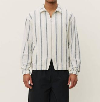 Les Deux Stanley Check Dobby Track Top In Light Ivory
