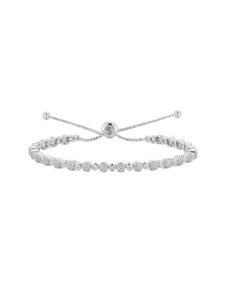 Glaze Jewelry Cz Alternating Tennis Bolo Bracelet