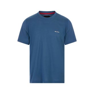 Kiton T-Shirts, male, Blue, Size: 2XL Logo Crew-Neck T-Shirt