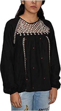 Pepe Jeans London Blusa vindt het leuk - Dames - Blouses - Zwart - S - Polyester - Overhemden