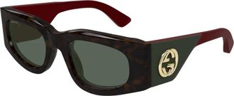 Gucci Zonnebril - Dames - Zonnebrillen - Bruin - 51 MM - Accessoires