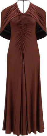 Self Portrait Brown Viscose Casual Womens Dress
