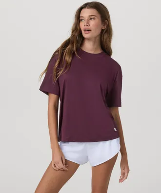 Vuori Clothing Energy T-Shirt Long | Cerise | XS, Size Extra Small