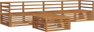 vidaXL Conjunto De Sof&aacute;s De Exterior 5 Uds. Natural Vidaxl