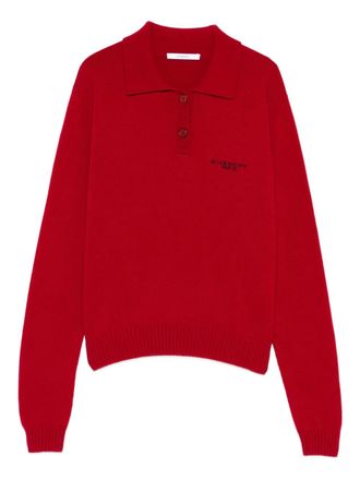 Givenchy long-sleeves polo top - Rosso