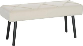 HOMCOM Banco de cama 100x36x45 cm crema