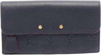 Louis Vuitton Pre-owned Wallets, female, Blue, Size: ONE SIZE Pre-owned Portefeuille Pont Neuf Monogram Empreinte Long Wallet