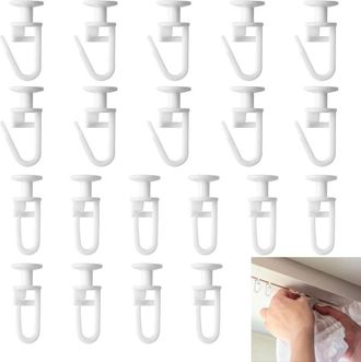 OEM Rieles Deslizantes Para Cortinas, 150 Ganchos Con Dise&ntilde;o De Bucle, Para Rieles Y Gu&iacute;as De Cortina