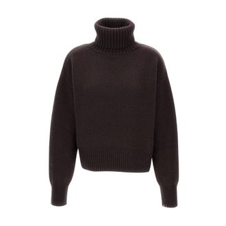 Extreme Cashmere N&deg;20 Oversize Xtra Sweater - Dames - Cashmere truien - Bruin - ONE Size - Kasjmier - Truien & Vesten