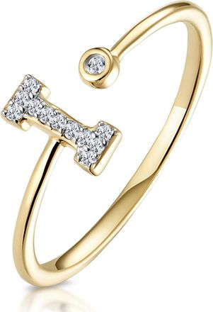 The Diamond Store Diamond Initial I Ring 0.07ct set in 9K Gold
