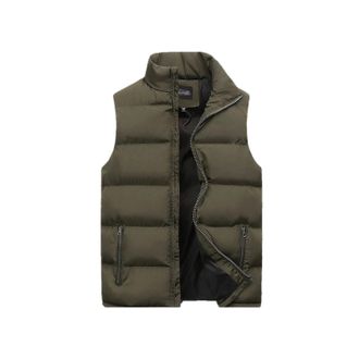 Generic Men Jacket Winter Vest Down Cotton Sleeveless Jacket Waistcoat Mans Warm Coat Sleeveless Warm Liner Male Gilet