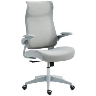 HOMCOM Silla de oficina 64x65x118 cm gris