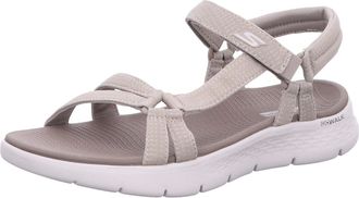 Skechers Womens Go Walk Flex Sandal Sublime Sandals, Taupe Textile, 3 UK