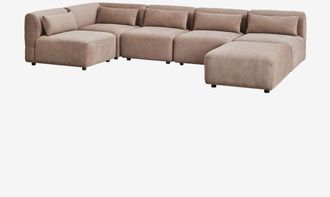 Sklum Sklum - Sof&aacute; Modular Esquinero De 5 Piezas Con Puff Fogler