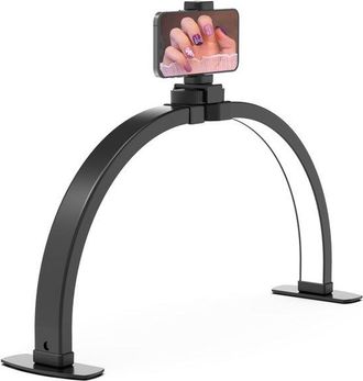 OEM L&aacute;mpara De Escritorio, L&aacute;mpara De Media Luna, L&aacute;mpara De Mesa Led De Arco Grande Para T&eacute;cnicos De U&ntilde;as Con Soporte Para Tel&eacute;fono, Negra