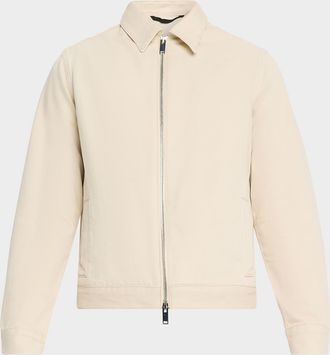 7 For All Mankind Mens Harrington Padded Denim Jacket