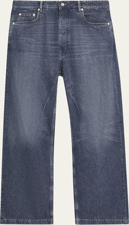 DRKSHDW RICK OWENS Mens Washed Denim Wide-Leg Jeans