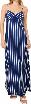 Solid & Striped Rosetta Maxi Dress In Color Block Blue