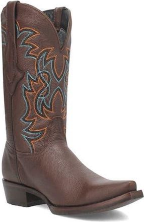 Dingo Gold Rush Pebbled Leather Cowboy Boot in Brown at Nordstrom Rack, Size 11.5