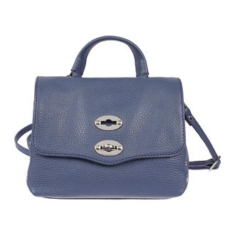 Zanellato Black Leather Twist Lock Shoulder Bag