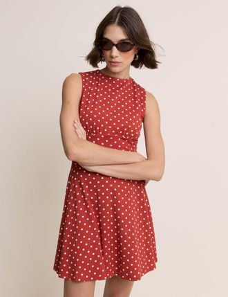 Nobody's Child Red Polka Dot Sleeveless Tate Mini Dress