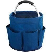 OEM Cesta De Almacenamiento Mezheng De Poli&eacute;ster De 28 X 26,5 X 28 Cm - Azul - 6 Bolsillos Exteriores Para Pinceles Y Esponjas - Plegable Para Un F&aacute;cil Al
